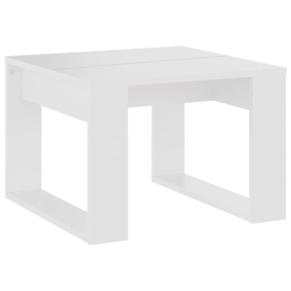 Vidaxl Príručný stolík biely 50x50x35 cm drevotrieska